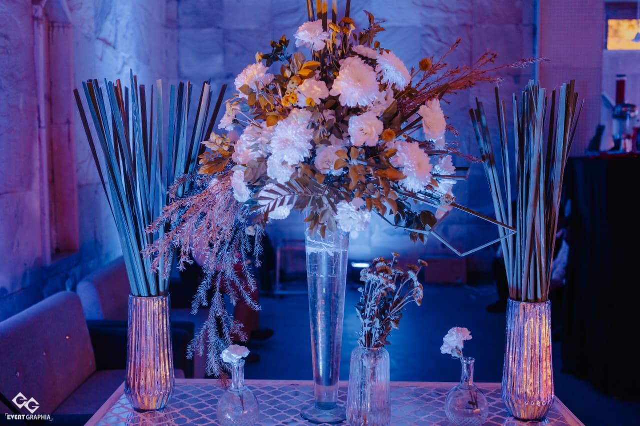 Akash & Tulika Destination Wedding Sangeet at Puratan Qila, Ranthambore - custom styling by Saaj Weddings
